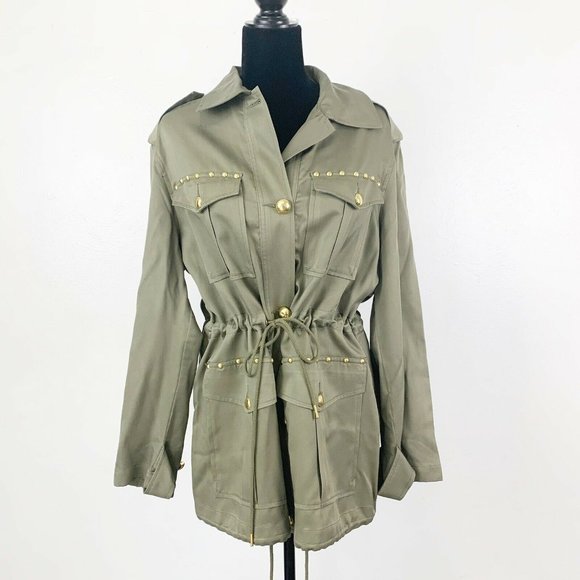 Michael Kors Jackets & Blazers - Michael Kors Green Safari Studded Safari Jacket
